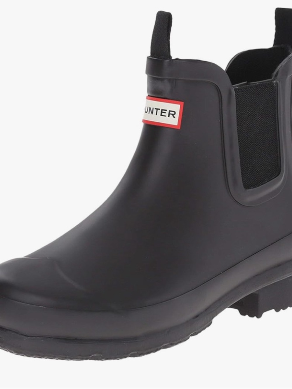 New Hunter Black Chelsea Rain Snow Boot - Short Pull-On kids